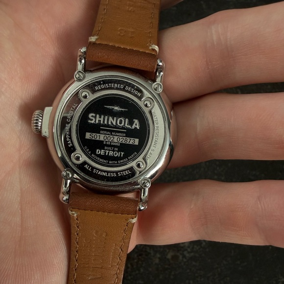 36 mm Shinola Runwell Brown Leather Strap Watch - Picture 5 of 8